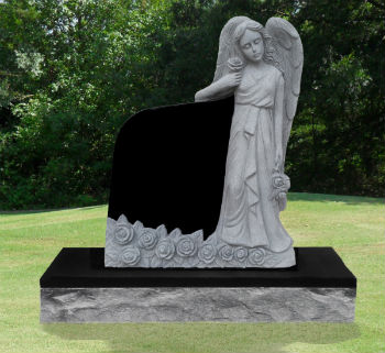Flower Angel Headstone