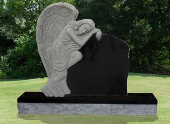 Grieving Angel 3 Headstone