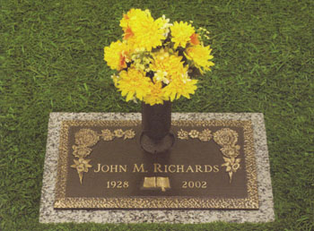 Coventry Floral Bouquet Bronze Cemetery Marker - Individual Memorial