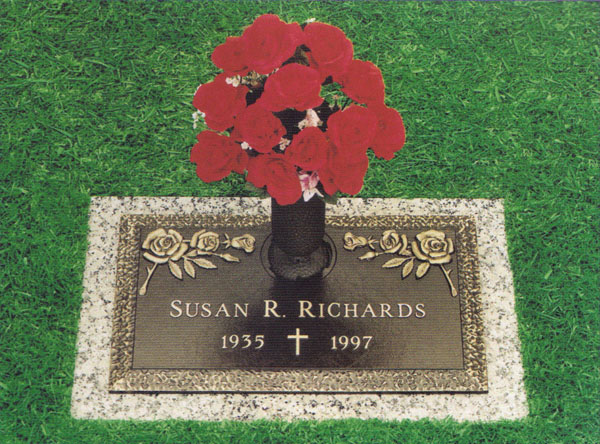 Coventry Rose Bronze Cemetery Marker - Individual Memorial