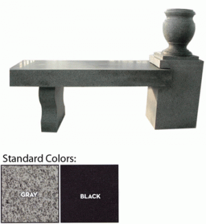Cremation Bench 10 with Pedestal