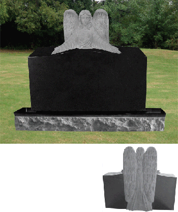 Guardian Angel Headstone 3