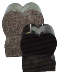 Granite Heart Vase