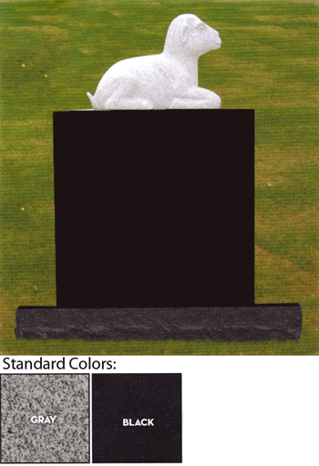 Lamb Statue Headstone