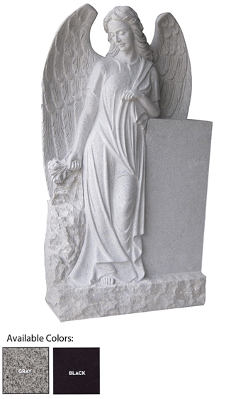 Standing Angel with Pedestal Headstone