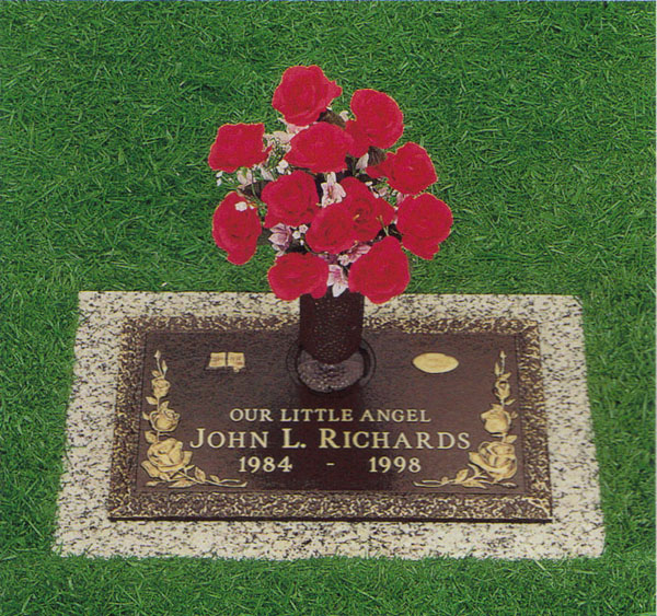 Steppingstones Rose Bronze Cemetery Marker - Individual Memorial