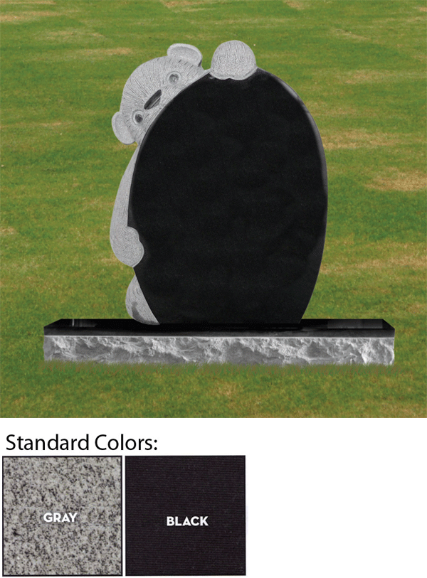Teddy Bear Standard Size Headstone