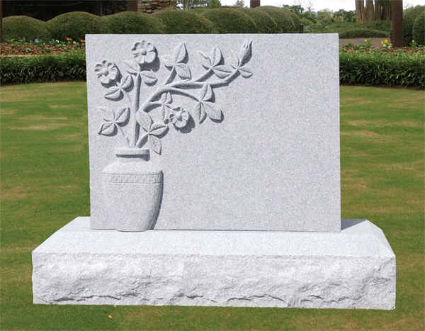 Vase with Flowers Headstone