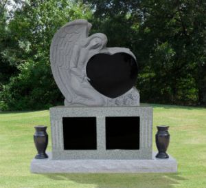 Angel Heart Cremation Memorial with Two Niche Columbarium Base
