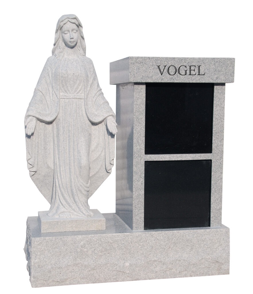 2 Niche Vertical Cremation Memorial for Statue cremation