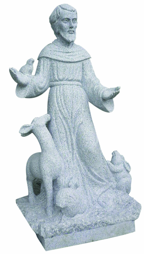 St. Francis Statue with animals