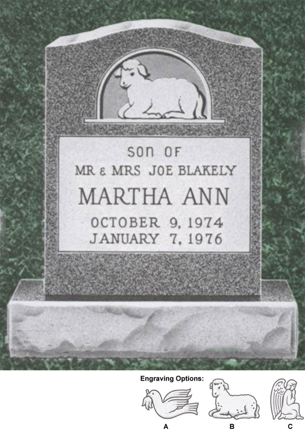 Serp Top Baby Headstone