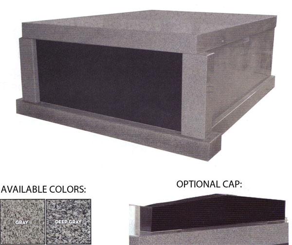 Flat Top Two Crypt Premier Family Mausoleum
