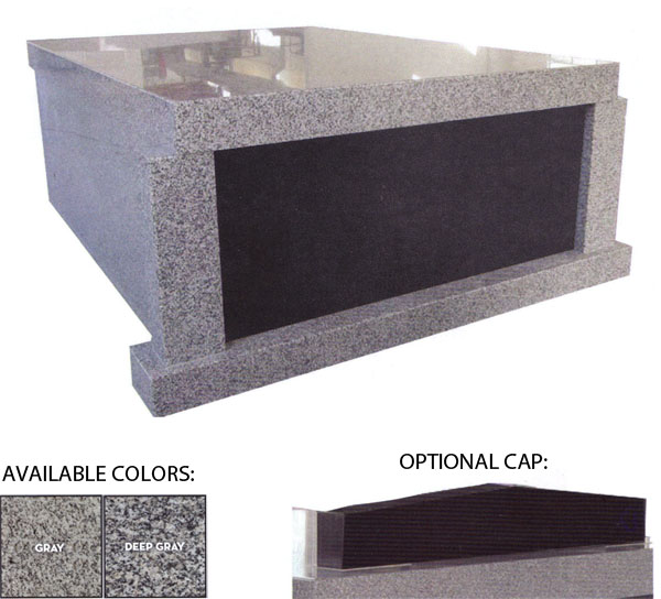 Flat Top Two Crypt Standard Family Mausoleum