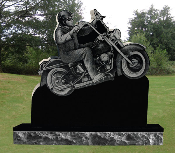 Harley Rider Headstone