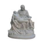 Pietà granite statue for a cemetery memorial